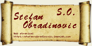 Stefan Obradinović vizit kartica